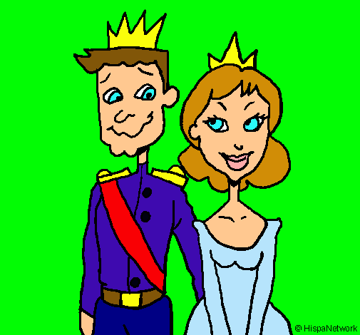 Dibujo Príncipe y princesa pintado por patry1234