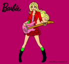 Dibujo Barbie guitarrista pintado por mariterejuni