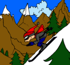 Dibujo Esquiador pintado por hebi