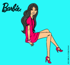 Dibujo Barbie sentada pintado por eriakk