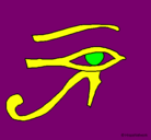 Dibujo Ojo Horus pintado por ajam