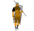 Dibujo Soldado romano pintado por danielg