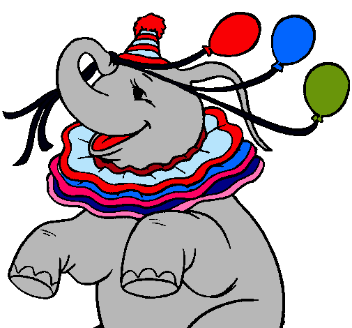 Elefante con 3 globos