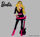 Dibujo Barbie rockera pintado por naza