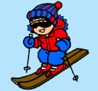 Dibujo Niño esquiando pintado por jocelin