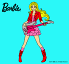 Dibujo Barbie guitarrista pintado por amorsito