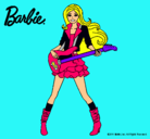 Dibujo Barbie guitarrista pintado por dulces