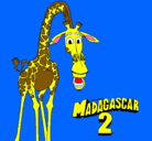 Dibujo Madagascar 2 Melman pintado por madagascar2