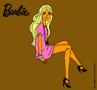 Dibujo Barbie sentada pintado por danielg