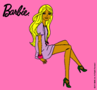 Dibujo Barbie sentada pintado por apolonia