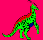 Dibujo Parasaurolofus con rayas pintado por david-avil