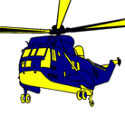 Dibujo Helicóptero al rescate pintado por helicoctero