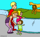 Dibujo Zoo pintado por leones