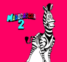 Dibujo Madagascar 2 Marty pintado por coloridossss