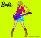 Dibujo Barbie guitarrista pintado por antonela