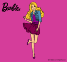 Dibujo Barbie informal pintado por eliana