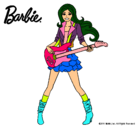 Dibujo Barbie guitarrista pintado por Daviti