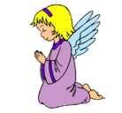 Dibujo Ángel orando pintado por Dracumaria