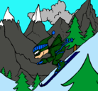 Dibujo Esquiador pintado por chumel