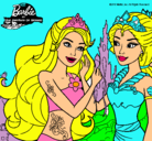 Dibujo Barbie se despiede de la reina sirena pintado por mndjdjcjedjk