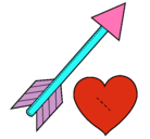Dibujo Flecha y corazón pintado por Micahu