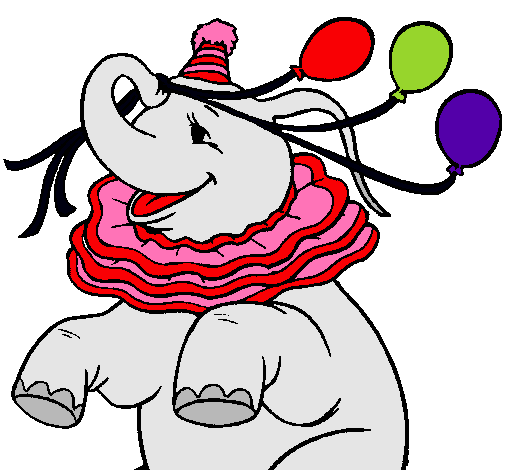 Elefante con 3 globos