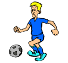 Dibujo Jugador de fútbol pintado por pscar