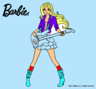 Dibujo Barbie guitarrista pintado por yanka