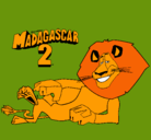 Dibujo Madagascar 2 Alex pintado por marggimunoz