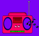 Dibujo Radio cassette 2 pintado por veroestrella