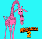 Dibujo Madagascar 2 Melman pintado por kassy