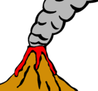 Dibujo Volcán pintado por volcan