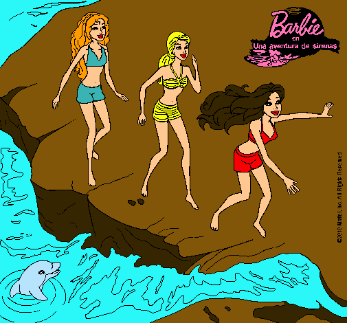 Barbie y sus amigas en la playa