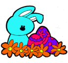 Dibujo Conejito de pascua pintado por laloki