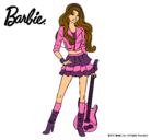 Dibujo Barbie rockera pintado por evilo