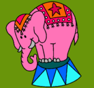 Dibujo Elefante actuando pintado por elefantin