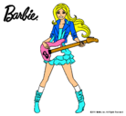Dibujo Barbie guitarrista pintado por chiquimufy