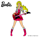 Dibujo Barbie guitarrista pintado por 3msc