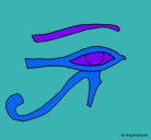 Dibujo Ojo Horus pintado por muli