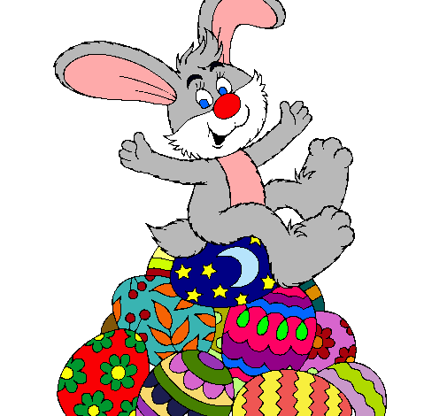 Dibujo Conejo de Pascua pintado por JANNYLADIVA