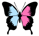 Dibujo Mariposa con alas negras pintado por Micahu