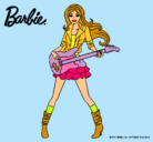Dibujo Barbie guitarrista pintado por sali