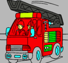 Dibujo Coche de Bomberos pintado por guillermo1