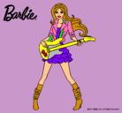 Dibujo Barbie guitarrista pintado por Lovato
