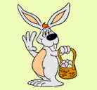 Dibujo Conejo con una cesta pintado por Alive