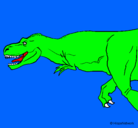 Dibujo Tiranosaurio rex pintado por DIAMANTE