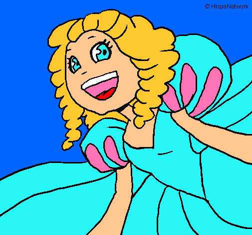 Dibujo Princesa risueña pintado por patry1234