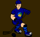 Dibujo Jugador de hockey sobre hielo pintado por DarkNight