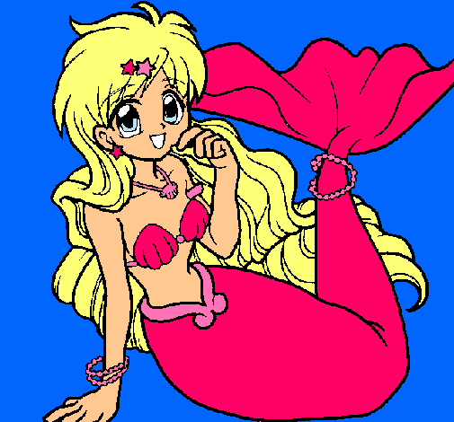 Dibujo Sirena pintado por princesisa