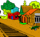 Dibujo Estación de tren pintado por cegc